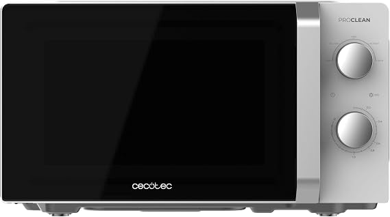 Cecotec Inverter Microwave 20L Proclean 2010 Inverter White. 700W, 5 Power Levels, Low Consumption, 245 mm Rotating Plate, 30 Mins Timer, 8 Modes and Acoustic Alarm