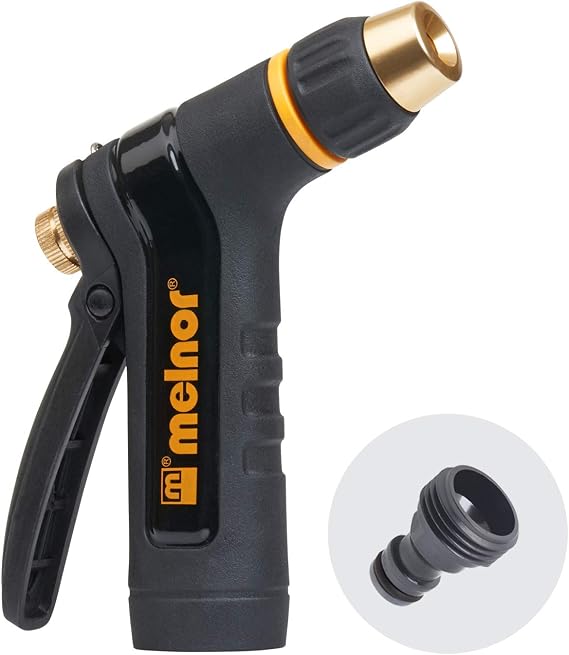 Melnor 65084-AMZ XT Metal Rear Trigger Nozzle with QuickConnect Product Adapter Set, Adjustable