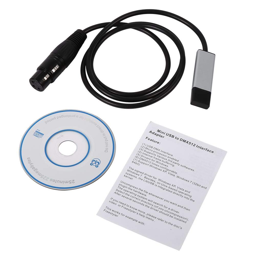 Mini USB to DMX Interface Adapter Controller DMX512 Computer Stage Lighting Controller Dimmer