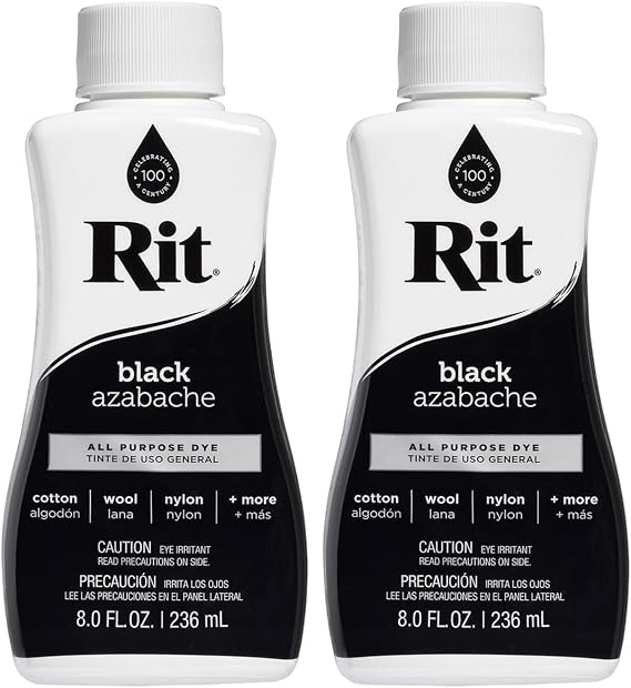 Rit All Purpose Liquid Dye Black 236ml (Pack of 2)