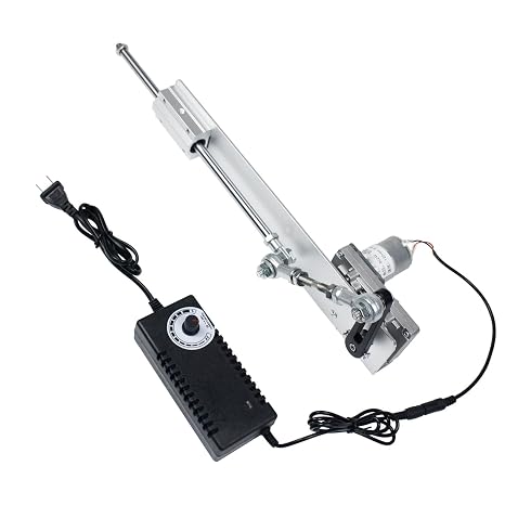 Reciprocating Cycle Linear Actuator Stroke 2cm-8cm, DC 24V 120RPM,Adjustable Telescopic Rocker Arm Mechanism Gear Motor with Speed Controller Regulation Adapter (0.78"-3.14")