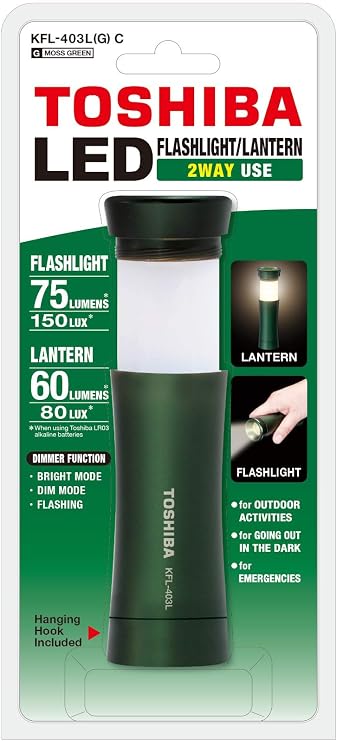Toshiba LED El Feneri/Fener KFL-403 (2 Yönlü El Feneri/Fener, Yeşil)