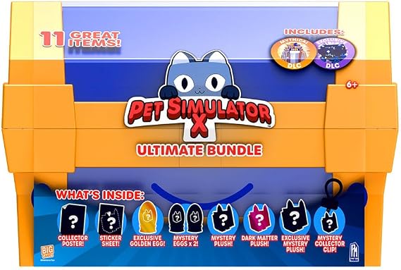 Pet Simulator X - Blue Treasure Chest Ultimate Bundle (12'' Case w/ 11 Items, Series 1) [Online Exclusive] [Includes DLC]