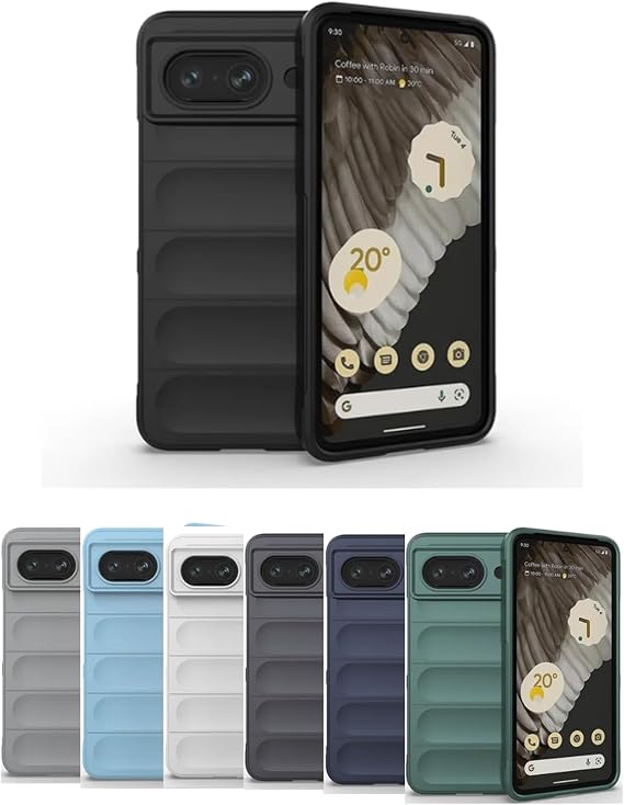 Microcase Google Pixel 8 Miami Serisii Darbeye Dayanıklı Silikon Kılıf - AL3420 (Siyah)
