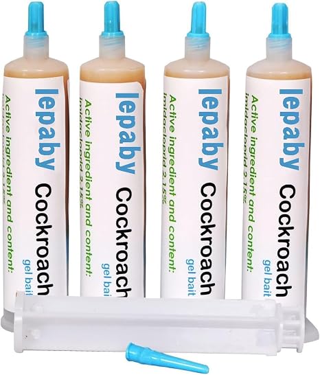 Cockroach Gel Baits 4 Bottles 4.2 oz 120 g