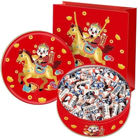 Ideal Holiday Gifts: White Rabbit Milk Candy, Milk Gummy Toffee, Rich Milk Aroma, Delicious Desserts, Casual Snacks, Wedding Candies (Original flavor,400g)