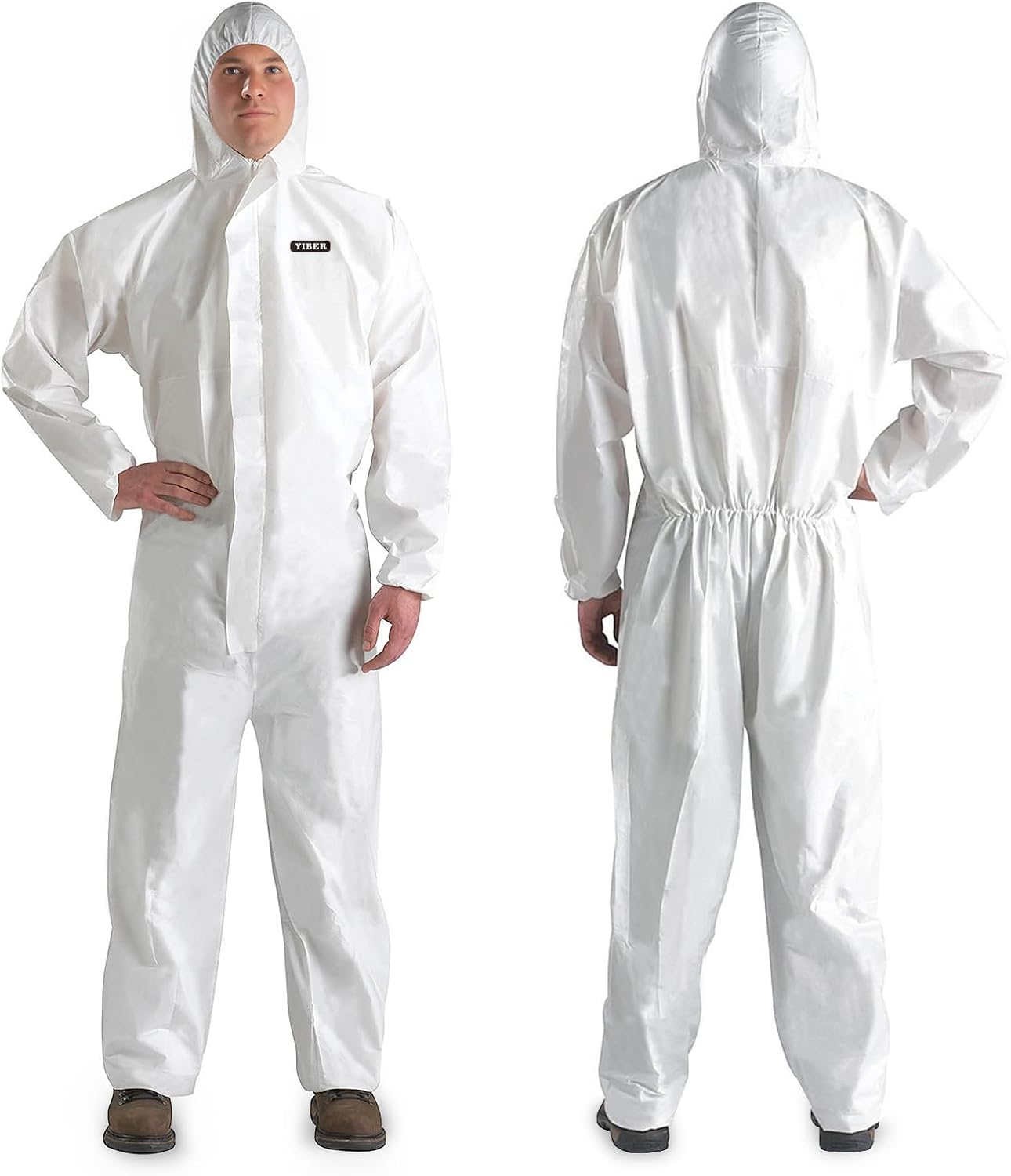 Hazmat Suit Disposable Coveralls | Full Body Protective Suits in 7 Sizes with Multiple Specifications & Heavy-duty PPSB Material & PE Film | Safe for Countless Applications