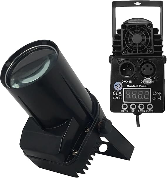 DJ Stage Light, LED 7x18W 7x12W 54x3W 12x3W RGBWA+UV Par Light with DMX512 6in1 Stage Light Wash Effect DJ Disco Mini Led Spotlighting 10W Uplights for Events(10W Spotlight Par) [Energy Class A]
