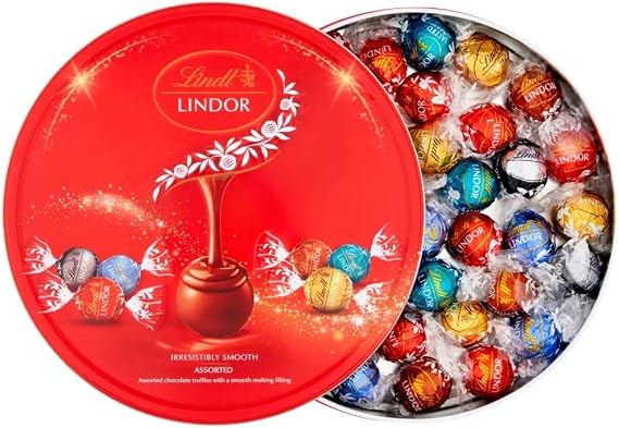 Lindt Lindor Irresistibly Smooth Assorted Truffles Tin 450g – Pick Your Tin – Assorted Milk, Dark & White Chocolate Truffles – Luxury Swiss Chocolate Gift