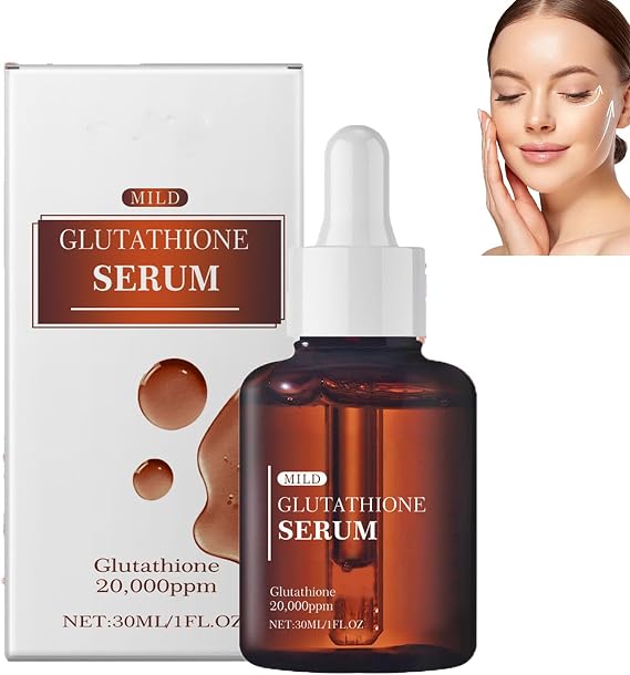 Glutathione Serum, Glutathione Serum with 20,000ppm Glutathione, Niacinamide and hyaluronic acid, Dark Spot, Improve Skin Elasticity, Revitalize Complexion, Deep Moisturising (1pcs)