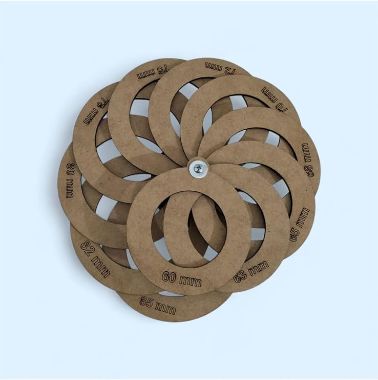 ASUDE HEDİYELİK 1 set Çok Amaçlı Meyve Çapı, Kalibre Ölçme Aracı Arası Taşınabilir Ölçüm Seti 60-85mm-