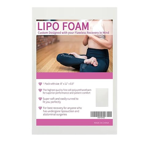 1 Pack Lipo Foam Pads Lipo foam Board Post Surgery Liposuction Surgery Foam Sheet 8''*11''*0.5'' AB Board to Help with Post-Surgical Liposuction, Abdominoplasty, Arm and Thigh Fat