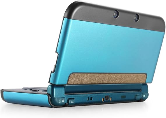 TNP Protective Case Compatible with Nintendo NEW 3DS XL LL 2015, Light Blue - Plastic + Aluminum Full Body Protective Snap-on Hard Shell Skin Case Cover New Modified Hinge-less Design