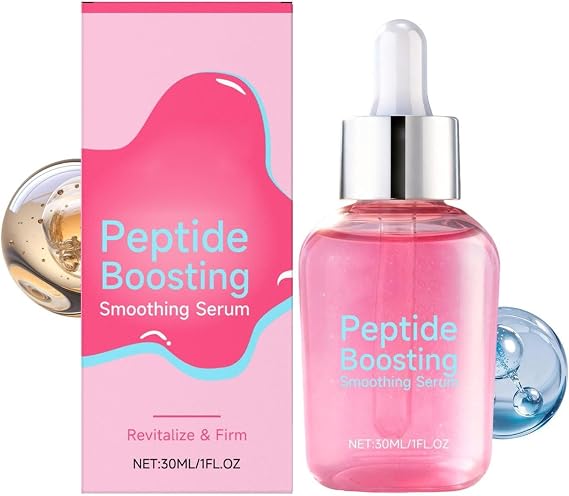 Peptide Boosting Smoothing Serum, Anti-Aging Peptide Serum for Face, Moisturising Hyaluronic Acid Serum, Hydrating and Firming, Even Tone, for All Skin Types (1pc)