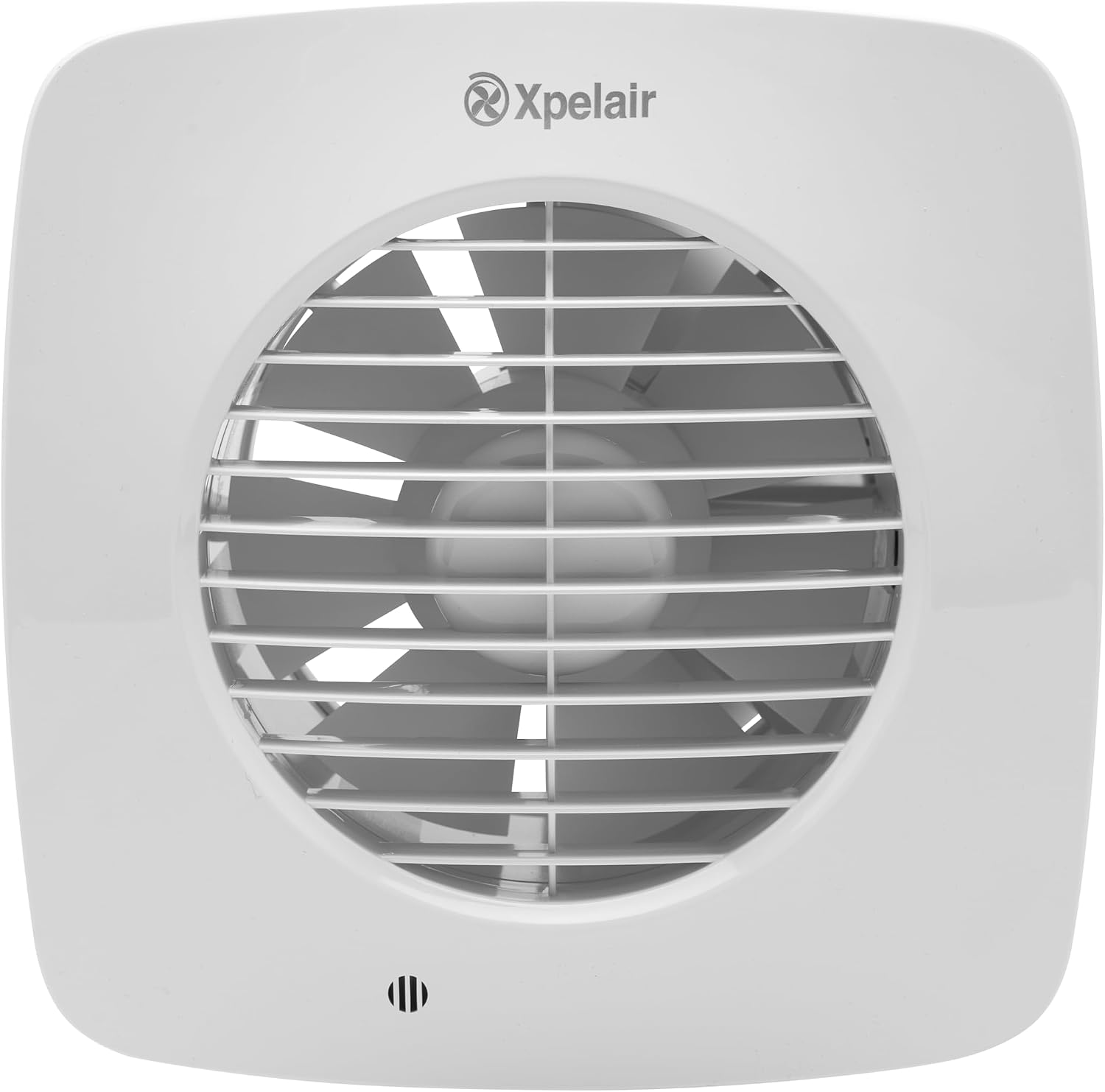 Xpelair DX150PS 6"  150mm Kitchen Extractor Fan with Pullcord for Wall and Ceiling fitting with Square Grille-Front, IPX4 Rated, White