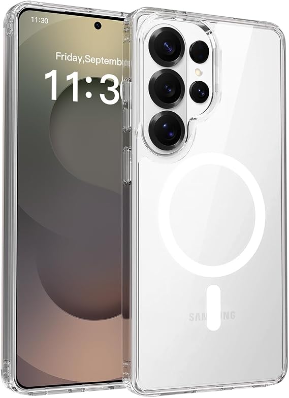 BUFF Galaxy S26 Serisi ile uyumlu MagSafe Uyumlu Air Hybrid Darbe Emici TPU + PC Şeffaf Kılıf (Galaxy S26 Ultra)