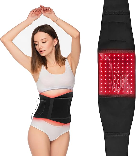 Hottoerak Red Light Lamp Belt, 660nm & 850nm Infrared Lamp with Timer