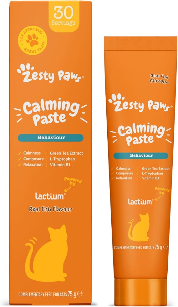 Zesty Paws Calming Paste for Cats, Real Fish Flavour, 75g