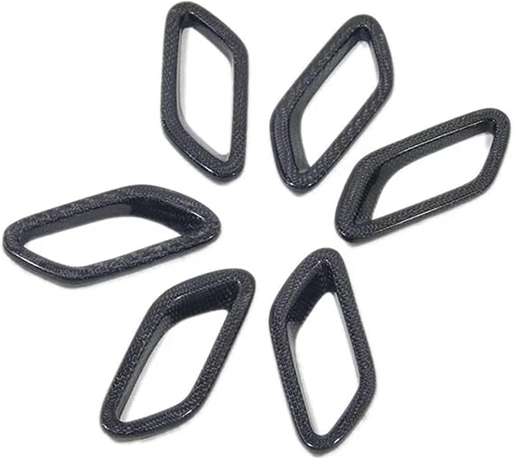 Compatible With GranTurismo 2007-2020 Real Carbon Fiber Fender Side Air Vent Accessories Overlay Paste 6PCS