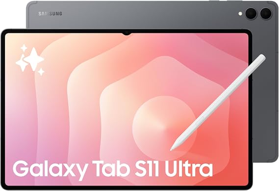 Samsung Galaxy Tab S11 Ultra Yapay Zeka (AI) Tablet, WiFi, 12GB RAM, 512GB Depolama Alanı, Gri, 14.6 İnç, 120Hz Ekran, S Pen Dahil, IP68 (Samsung Türkiye Garantili)