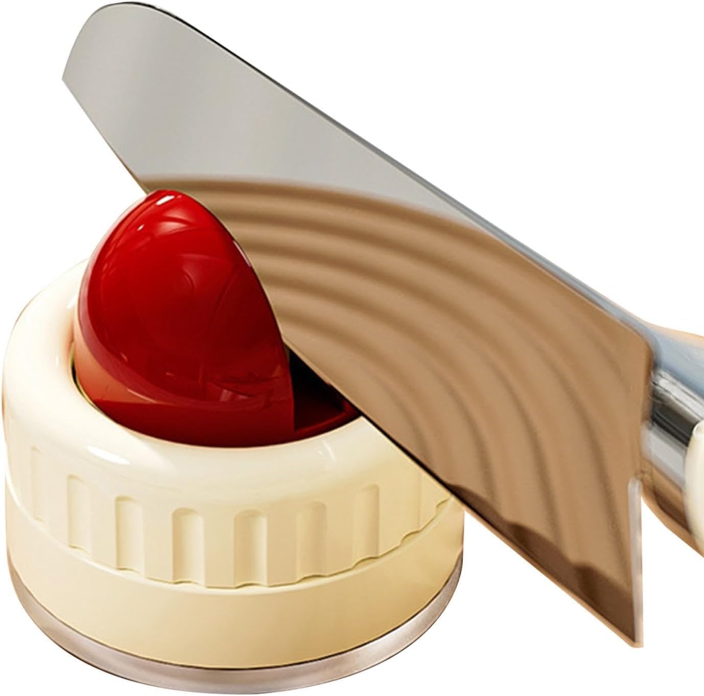 Kyrotech Suction Cup Knife Sharpener | Practical Sharpening Apparatus with Adhesive Anti-Slip Base | Fast and Effective Sharpener for Kitchen, Chef, Fruit, Bread Knife and Scissors