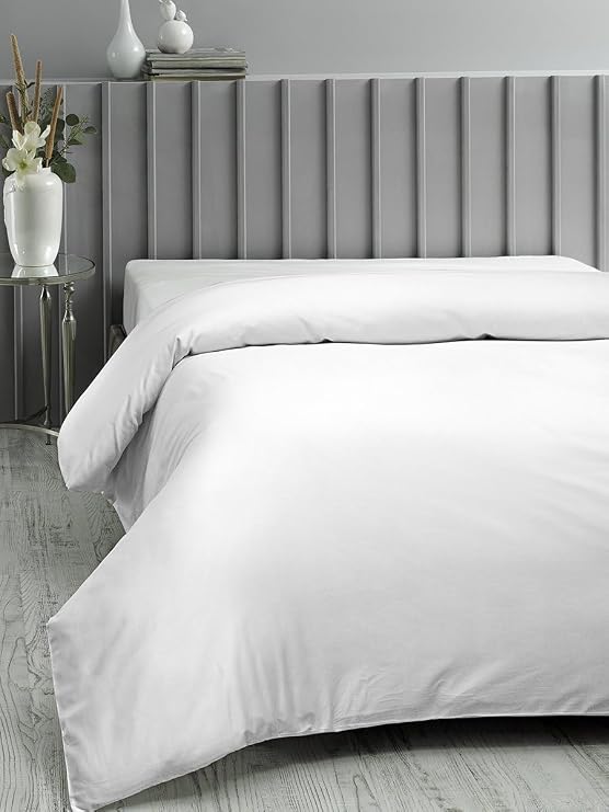 Mer-Tim Pamuklu Ranforce Çift Kişilik King Size 240x260 Nevresim Yorgan Kılıfı - Beyaz