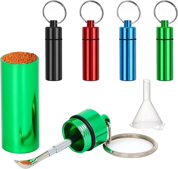 4pcs Storage Bottle for Outdoor Travel Kit with Tiny Spoon, 17*57mm
