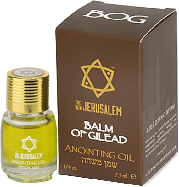 Balm of Gilead - Premium Anointing Oil from The Holy Land - Natural Oils Blend Handmade in Jerusalem with 100% Extra Virgin Olive Oil and Biblical Essential - for Religious Use Praying - 7.5 ml