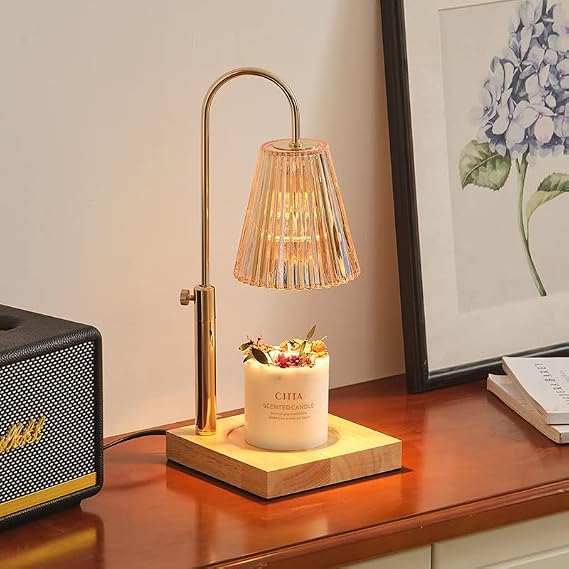 GKXLH Candle Warmer Lamp Height Adjustable with 2 Bulbs (Champagne)