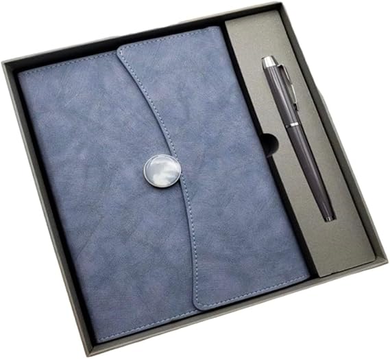 Senon Leather Notebook Pen Set Boxed Special Design Gift Set Gray