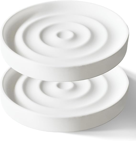 2 Pack Diatomite Soap Dish Holder, Quick Dry Stone Bar Holder, Dish Holder