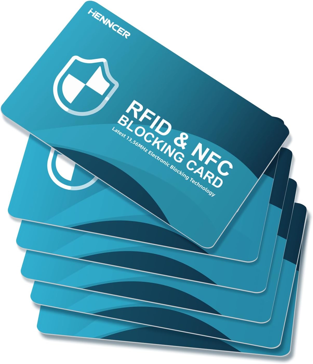 NEW RFID Blocking Card, 2 Pack Fuss Protection for Entire Wallet Shield, Credit Card Protector NFC Bank Debit Blocker, Identity Theft Prevention for Passport Travel Security 2, Blue, Blue, 6