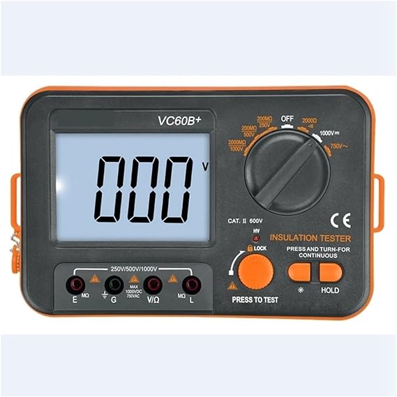 VC60B+ Digital Insulation Resistance Tester VICI Megohm Meter Anti High Voltage and Short Circuit Input Alarm