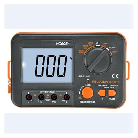 VC60B+ Digital Insulation Resistance Tester VICI MegOhm Meter Anti High Voltage And Short Circuit Input Alarm