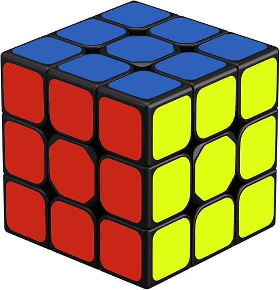 ROXENDA Cubo de Velocidad 3X3, Qihang Cubo Mágico 3X3X3 Speed Cube Etiqueta Súper Duradera con Colores Vivos