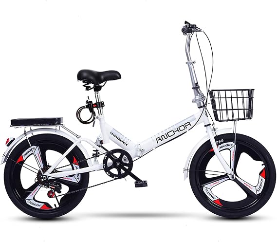 Folding Bicycle Shift ​Disc Brakes Small Bicycle Suitable for Mountain Roads and Rain and Snow Roads Aluminum Alloy Ultraligh Folding Bike 20 Inches C,20 in