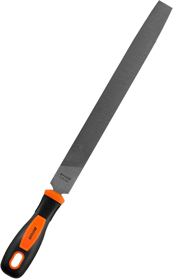 Needle File Flat File Handle, 10 Inch, Hardened Alloy Steel, for Precision Filing