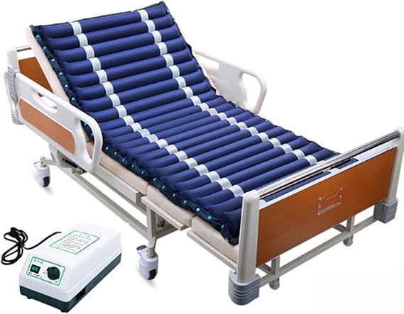 Widened Alternating Pressure Mattress Bed Sore,150x200cm,with Adjustable Quiet Pump System,Waterproof & Easy to Clean for Pressure Ulcer and Pressure Sore Treatment,Capacity 200kg,Navy Blue,0.9m