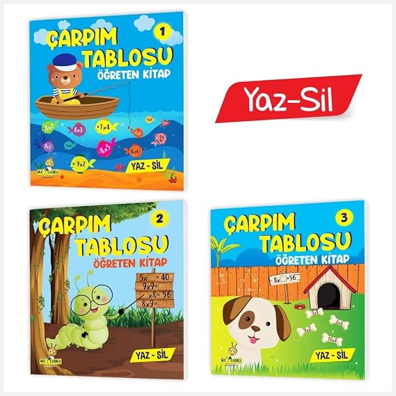 Çarpım Tablosu Öğreten Kitap Serisi (YAZ-SİL)
