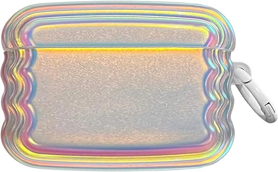 Microsonic AirPods Pro için Kılıf Zigzag Hologram Çok Renkli [AirPods Pro ile Uyumlu Kılıf - Çok Renkli]