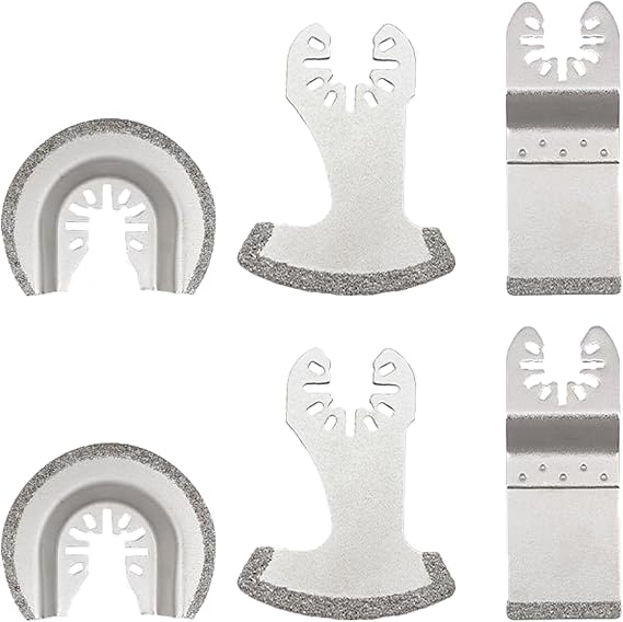 NIYATA 6 PCS Diamond Multi Tool Blades, Oscillating Multi Tool Grout Remover Blade,Diamond Grout Remover Blade,Masonry Multi Tool Blade for Grout Removal and Tile Cutting