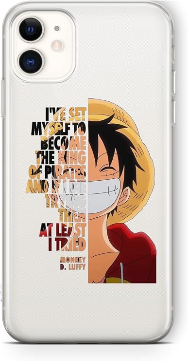 Multitronic iPhone 11 Uyumlu Monkey D. Luffy Tasarım Baskılı Şeffaf Kılıf, strlght11i037