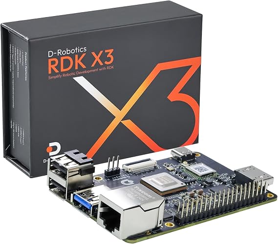 Yahboom Robot Develop Kit RDK X3 4GB RAM Development Board ROS2 LiDAR ROS Robot Development, Ubuntu, with Wireless Antenna, Serial Port Module Support CSI Cam (RDK-X3 4GB Separate)
