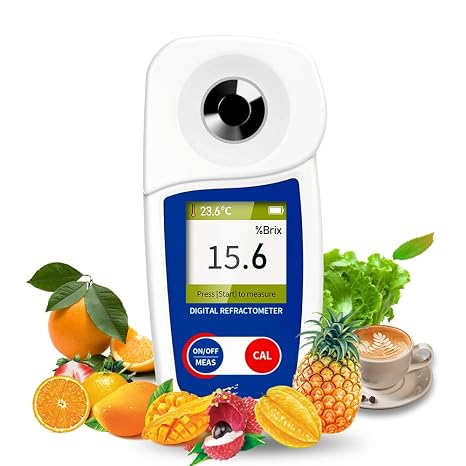 Brix Digital Refractometer, Range 0-55%, Accuracy ±0.1%