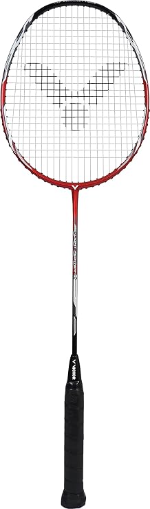 VICTOR Auraspeed Light Fighter 40 D - Ultra-light Head Balanced High-Modulus Graphite Badminton Racket Badminton Racket - Red