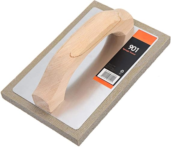 WnewTools Rubber Sponge Float Plastering Sponge Trowel with Wooden Handle