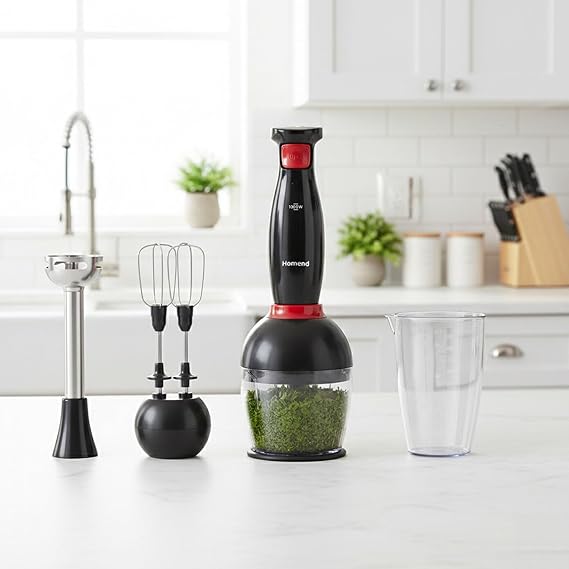 Homend Handmaid 1967H Blender Set Siyah Kırmızı
