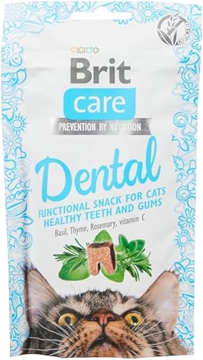 Brit Care Functional Snack, Sağlıklı Dişler Ve Diş Etleri İçin, Tahılsız, Fonksiyonel Kedi Ödülü, 50 g