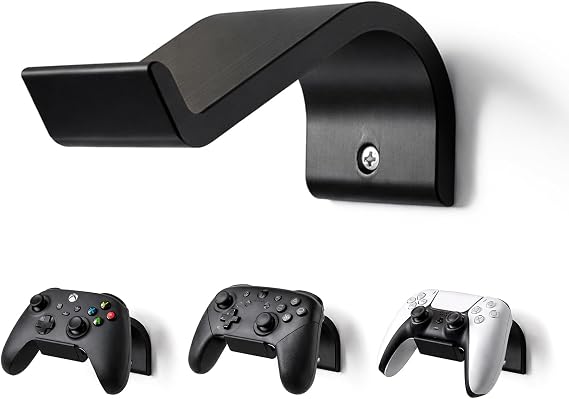 NewGround Designs Universal Controller Wall Mount - Wall Mount Fits Xbox PS5 and Switch Controller - Holder Bracket - Includes Mounting Hardware - Wall Mount Gaming Organiser