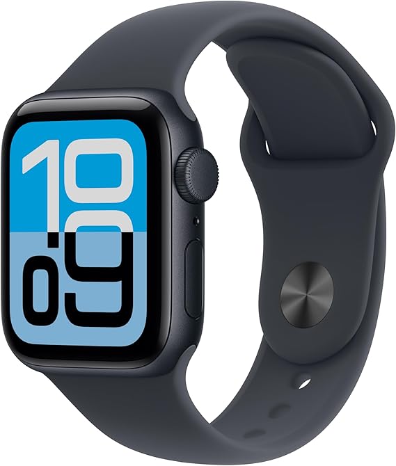 Apple Watch SE 3 GPS 40mm Smartwatch with Midnight Aluminium Case with Midnight Sport Band M/L. Fitness and Sleep Trackers, Heart Rate Monitor, Always-On Display, Water Resistant